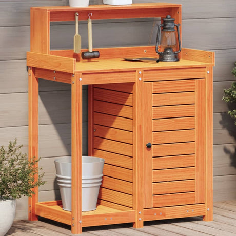 Vidaxx Pflanztisch mit Regalen 82,5x50x109,5 cm Kiefernholz braun