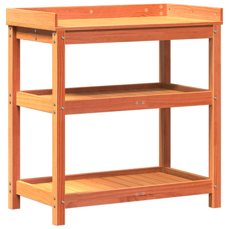 Vidaxx Pflanztisch mit Regalen 82,5x45x86,5 cm Kiefernholz braun