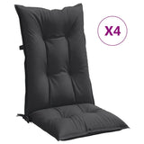 Vidaxx Stuhlkissen 4 Stück hohe Rückenlehne 120x50x7 cm Stoff Anthrazit gemischt