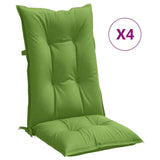 Vidaxl Chair cushions 4 st high back 120x50x7 cm fabric mixed green