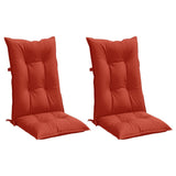 Cojines de silla de Vidaxl 2 st alto trasero 120x50x7 cm de tela mixta roja