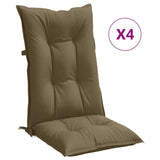 Vidaxx Stuhlkissen 4 Stück hohe Rückenlehne 120x50x7 cm Stoff Melange Taupe