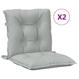 Coussins de chaise vidaxl 2 pcs bas arrière 100x50x7 cm gris clair