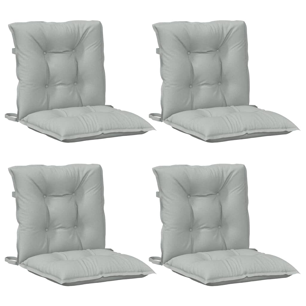 Cojines de silla Vidaxl 4 pcs Back 100x50x7 CM Tabellera de color gris claro