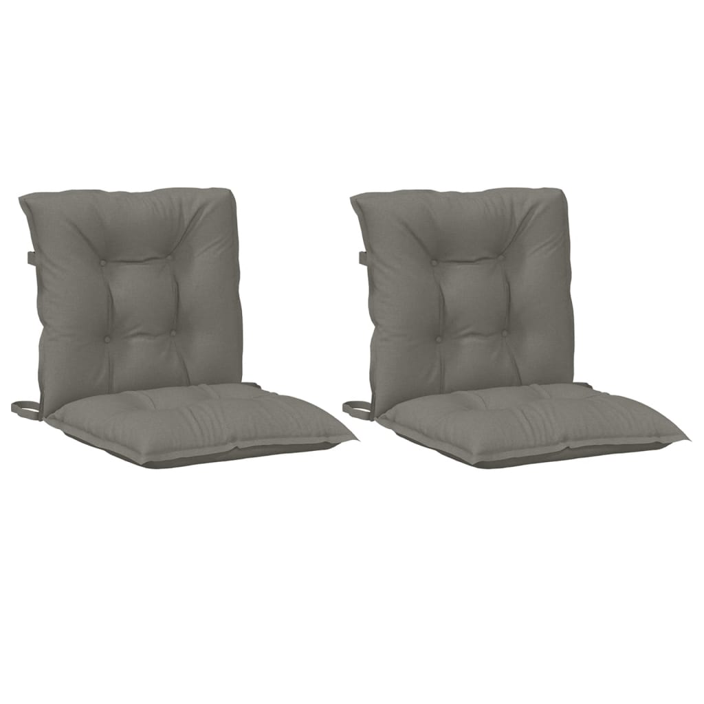 Vidaxl Chair cushions 2 pcs low back 100x50x7 cm fabric dark gray