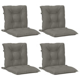 Coussins de chaise vidaxl 4 pcs basses bas 100x50x7 cm tissu gris foncé