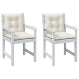 Vidaxx Stuhlkissen 2 Stück niedrige Rückenlehne 100x50x7 cm Stoff gemischt creme