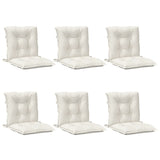 VidaXL Stuhlkissen 6 Stück niedrige Rückenlehne 100x50x7 cm Stoff gemischt creme