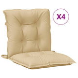 Coussins de chaise vidaxl 4 pcs basses 100x50x7 cm en tissu mixte beige