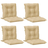 Coussins de chaise vidaxl 4 pcs basses 100x50x7 cm en tissu mixte beige