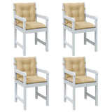 Cojines de silla Vidaxl 4 pcs Back 100x50x7 CM Fabric beige mixta