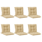 Cojines de silla Vidaxl 6 pcs Back 100x50x7 CM Fabric beige mixta