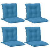 Coussins de chaise vidaxl 4 pcs basses 100x50x7 cm en tissu mixte bleu