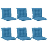 Coussins de chaise vidaxl 6 pcs bas dos 100x50x7 cm Bleu mélangé