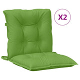 Vidaxl Chair cushions 2 pcs low back 100x50x7 cm Fabric mixed green