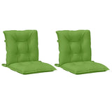 Coussins de chaise vidaxl 2 pcs basses bas 100x50x7 cm en tissu vert mélangé