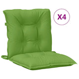 Vidaxl stolputer 4 stk Low Back 100x50x7 cm stoff Mixed Green