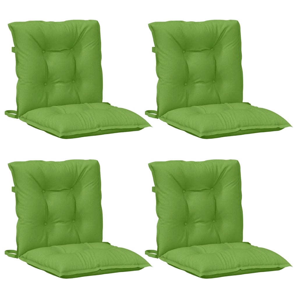 Vidaxl stolputer 4 stk Low Back 100x50x7 cm stoff Mixed Green