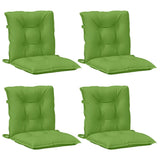 Coussins de chaise vidaxl 4 pcs bas dos 100x50x7 cm en tissu vert mélangé