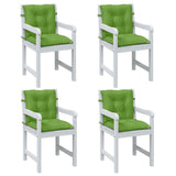 Coussins de chaise vidaxl 4 pcs bas dos 100x50x7 cm en tissu vert mélangé