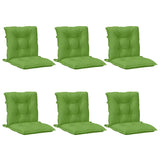 Coussins de chaise vidaxl 6 pcs bas dos 100x50x7 cm en tissu vert mélangé