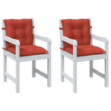 Vidaxx Stuhlkissen 2 Stück niedrige Rückenlehne 100x50x7 cm Stoff rot gemischt