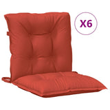 VIDAXL -Stuhlkissen 6 Stcs Low Rücken 100x50x7 cm Stoff rot