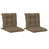 Vidaxx Stuhlkissen 2 Stück niedrige Rückenlehne 100x50x7 cm Stoff taupe meliert