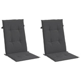 Coussins de chaise vidaxl 2 st arrière haut 120x50x4 cm Tissu mixte anthracite