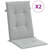 Cuscini da sedia Vidaxl 2 St High Back 120x50x4 cm Grigio chiaro