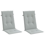 Cojines de silla Vidaxl 2 st alto trasero 120x50x4 cm tela gris claro