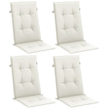 Vidaxx Stuhlkissen 4 Stück hohe Rückenlehne 120x50x4 cm Stoff gemischt creme
