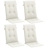 Coussins de chaise Vidaxl 4 st dossier haut 120x50x4 cm Crème mélangée en tissu