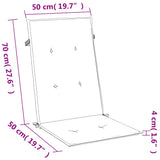 Vidaxl Stull Këssen 2 st héich zréck 120x504 cm aschremt blo