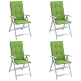 Vidaxl Chair cushions 4 st high back 120x50x4 cm fabric mixed green