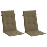 Vidaxx Stuhlkissen 2 Stück hohe Rückenlehne 120x50x4 cm Stoff Melange Taupe