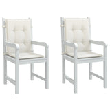 Vidaxx Stuhlkissen 2 Stück niedrige Rückenlehne 100x50x4 cm Stoff gemischt creme