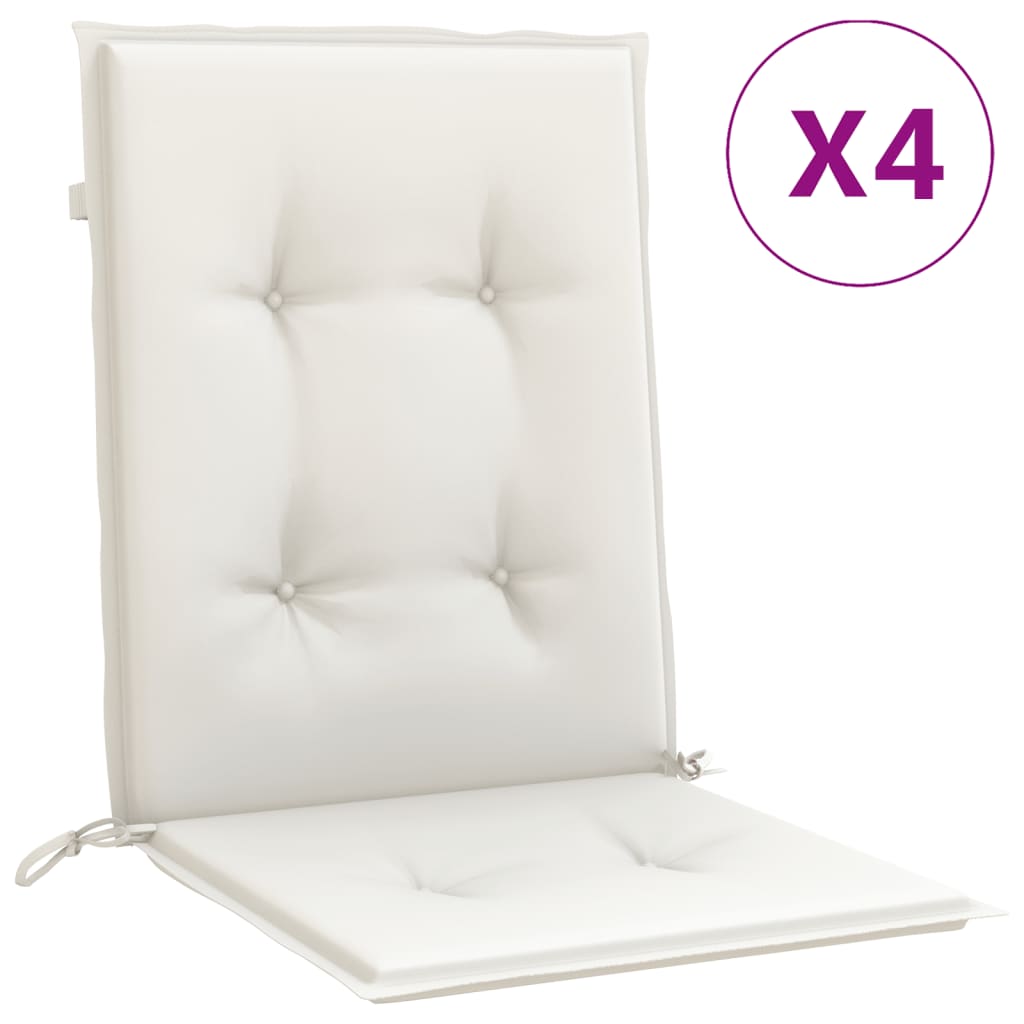 Coussins de chaise Vidaxl 4 pcs basses bas 100x50x4 cm de tissu mélangé