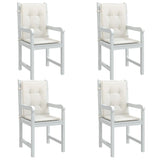 VidaXL Stuhlkissen 4 Stück niedrige Rückenlehne 100x50x4 cm Stoff gemischt creme