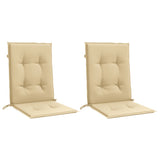 Vidaxx Stuhlkissen 2 Stück niedrige Rückenlehne 100x50x4 cm Stoff beige gemischt