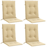 BIDAXL -stol kuddar 4 st låg rygg 100x50x4 cm tyg blandat beige