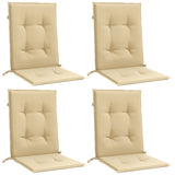 Vidaxx Stuhlkissen 4 Stück niedrige Rückenlehne 100x50x4 cm Stoff beige gemischt