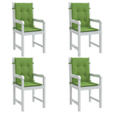 Vidaxx Stuhlkissen 4 Stück niedrige Rückenlehne 100x50x4 cm Stoff grün gemischt