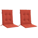 Vidaxx Stuhlkissen 2 Stück niedrige Rückenlehne 100x50x4 cm Stoff rot gemischt