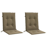 Vidaxx Stuhlkissen 2 Stück niedrige Rückenlehne 100x50x4 cm Stoff taupe meliert