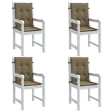Vidaxx Stuhlkissen 4 Stück niedrige Rückenlehne 100x50x4 cm Stoff Melange Taupe