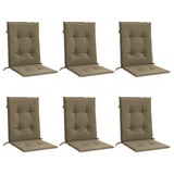 Vidaxl Chair cushions 6 pcs Low back 100x50x4 cm Fabric mixed taupe