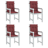 Cojines de silla Vidaxl 4 PCS Back 100x50x4 CM Fabric de vino mixto rojo