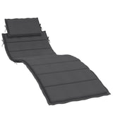 Vidaxl Lounger Blaphion 186x58x3 cm tkanina mešana antracit -barvana