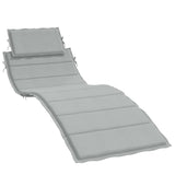 Vidaxl Lounger Cushion 186x58x3 cm tissu gris clair mixte